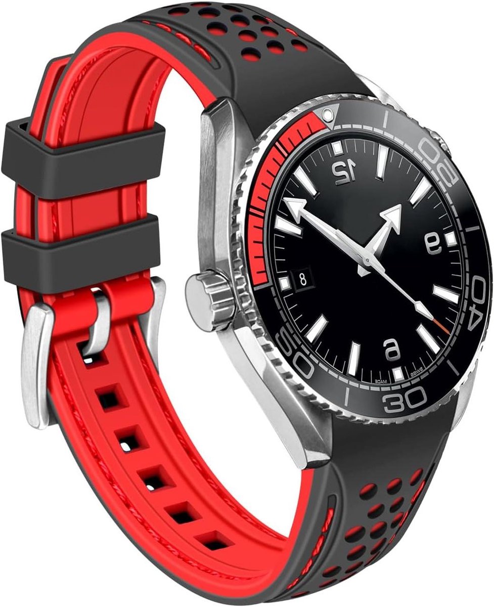 Allecto Plus - Siliconen Horlogeband 20mm 22mm Racing Lichtgewicht Sport Vervanging - Meerdere Kleuren - Mannen Vrouwen