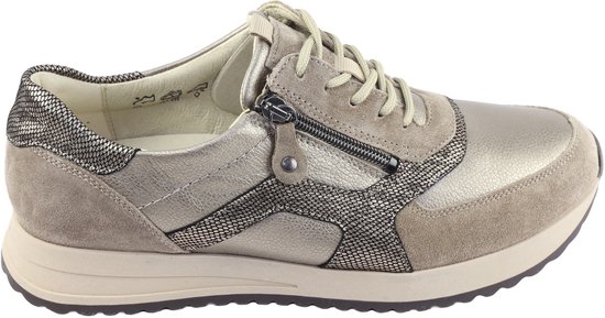 Waldlaufer 752004 H-Vicky - Low sneakers - Color: White/beige, 135 cm, 42 EU wide