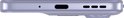 Onderkant van de Motorola moto g 86 5G in Cosmic Sky (lila), met USB-C poort.