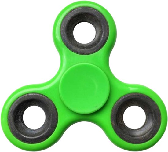 Fidget Spinner Vert - Rotation longue durée - Anti-stress pour Enfants et Adultes - Jouets anti-stress - Hand Spinner - Jouets de concentration - Taille compacte - Plastique