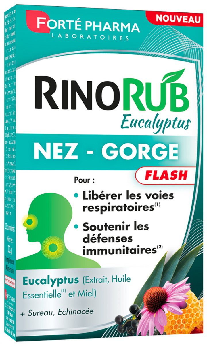 Forté Pharma RinoRub Nez-Gorge 15 Tabletten