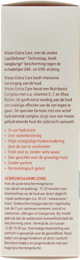 Vision Extra Care SPF 50 - Zonnebrand - Factor 50 - 180 ml
