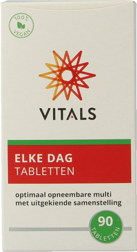 Vitals Elke Dag - 90 tabletten - multivitamine. Optimaal opneembare multi met een uitgekiende samenstelling.
