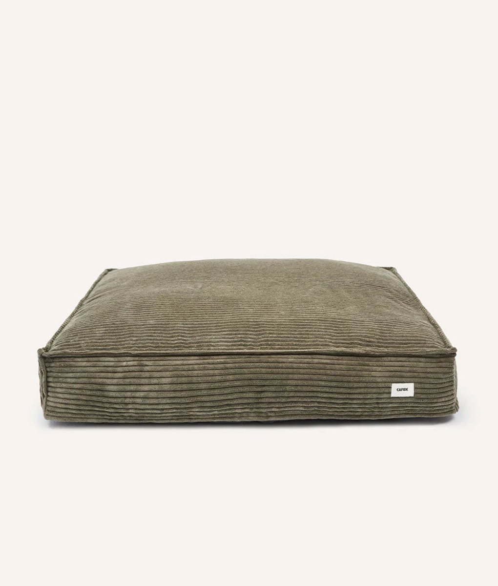 Comfortabele hondenmand van ribfluweel – Groen – Wasbaar, anti-slip & afritsbare hoes – Cuadra