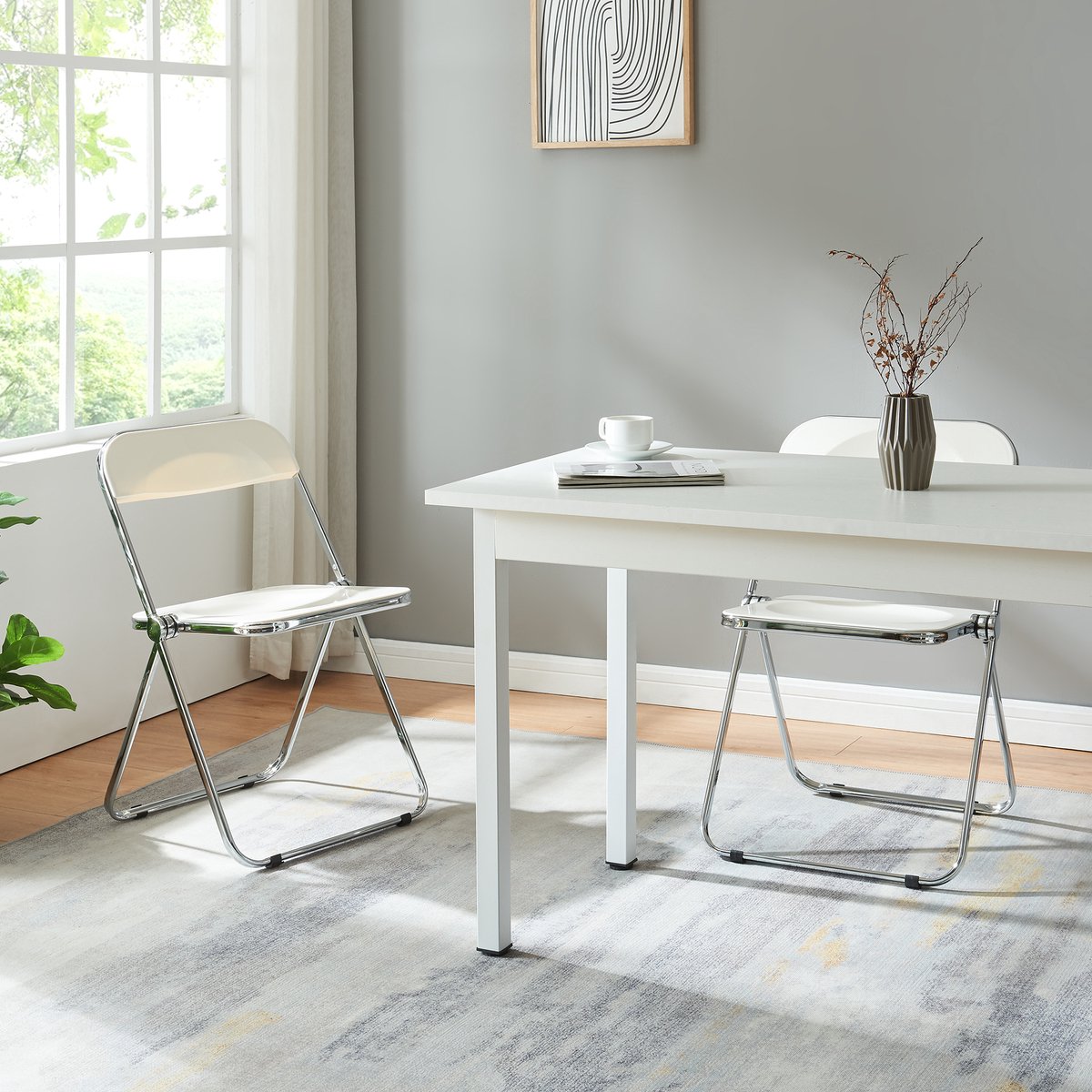 en.casa Klapstoel set van 6 Pornainen 74x46x47 cm wit [en.casa]