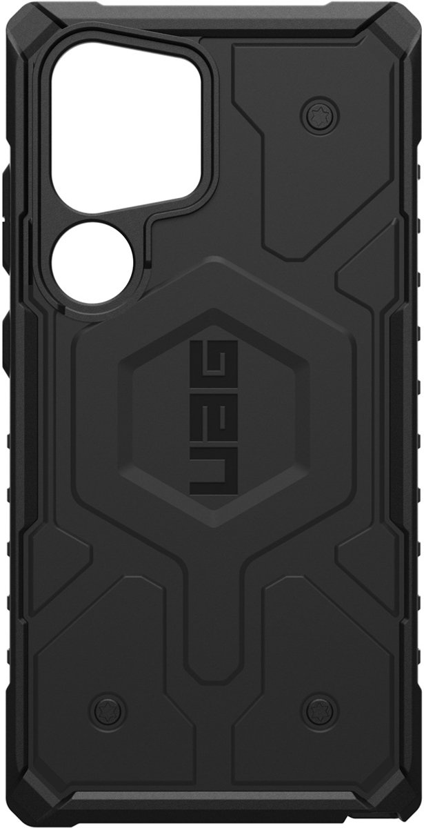 Urban Armor Gear Pathfinder geschikt voor Samsung Galaxy S24 Ultra | Back Cover Hoesje | Grote Knoppen | Zwart