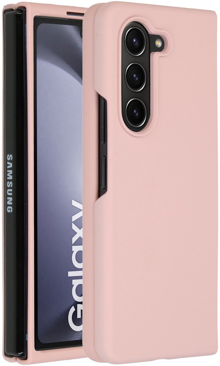 Accezz Hoesje Geschikt voor Samsung Galaxy Z Fold 5 Hoesje Siliconen - Accezz Liquid Silicone Backcover - Roze