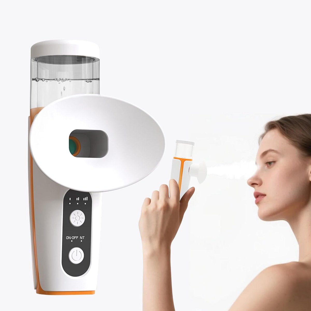 Verwarmde nano-mist | Oog- en gezichtsbevochtiger | Gezichtsstomer | Nano-stoomtherapie voor droge en vermoeide ogen | Opladen via USB-C, draagbaar voor op kantoor en op reis