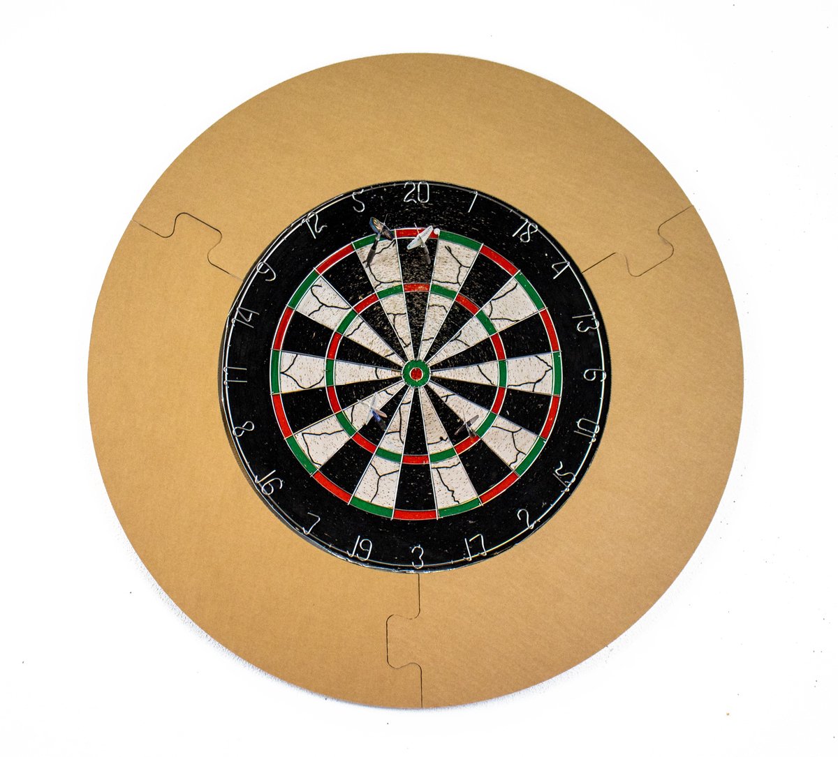 Kartonnen dartbord omranding - Voor bescherming van je muur - Kartent