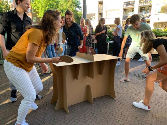 Kartonnen pingpongtafel - Zonder batjes en balletjes - Kleiner dan een wedstrijd pingpongtafel - Kartent van Merkloos — afbeelding 2