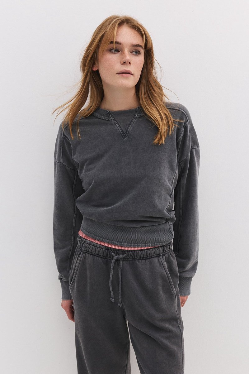 Sweat-shirt basique en coton peigné 100 % coton