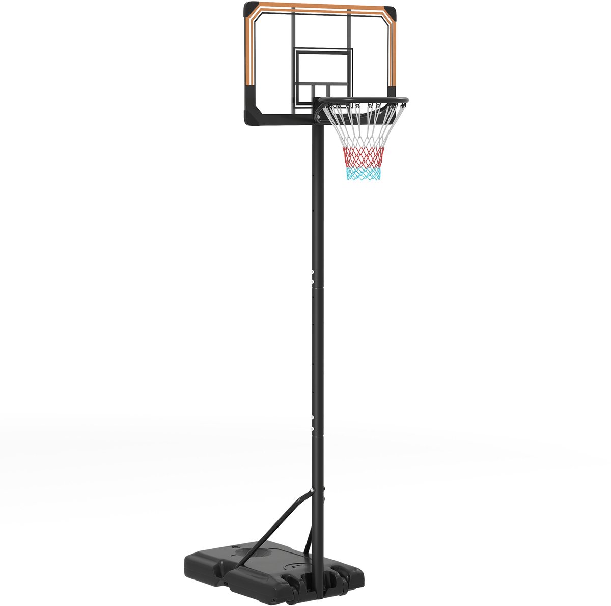 SPORTNOW basketbalring - pc, staal-71L x 74B x 264H cm-zwart