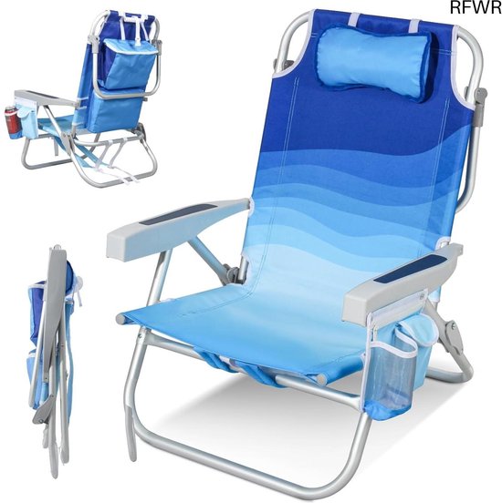 Oprolbaar Klapstoel Liggend Kussen Rugleuning Stoelen