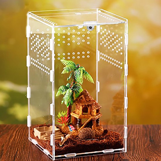 Repto Terra Sky 20×20×30 cm – Terrarium met voordeur & gaasdeksel