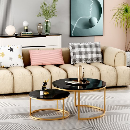 Gele Stenen Woonkamer Tafels Set van 2 kopen? ✔️ Vergelijk de beste aanbiedingen
