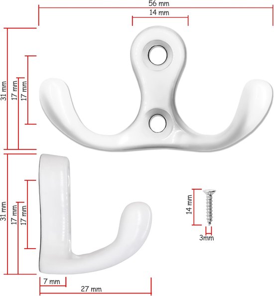 Metalen Haken 2x - Moes & Griet