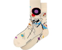 Kunst sokken - Composition VIII: Wassily Kandinsky - Sokken Dames 36 40 - Biologisch Katoenen Sokken - funny socks happy - Vrolijke Sokken - Grappige Sokken - Sokken Cadeau
