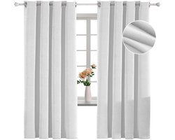 Verduisterende Fluwelen Gordijnen - Thermisch Isolerend - Set Van 2 - Beige Wit - 140x180cm