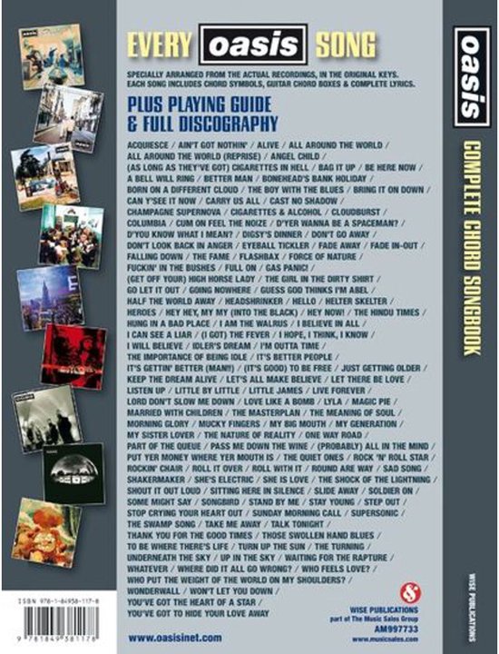 Oasis Complete Chord Songbook Revised