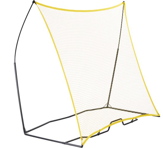 VEVOR Voetbalrebounet, 1 x 1 m, rebounder voor training, voetbal, draagbaar, verstelbare hoek, ijzeren buis, PE-net, eenvoudige installatie, sportuitrusting voor kinderen, jongeren en alle leeftijden