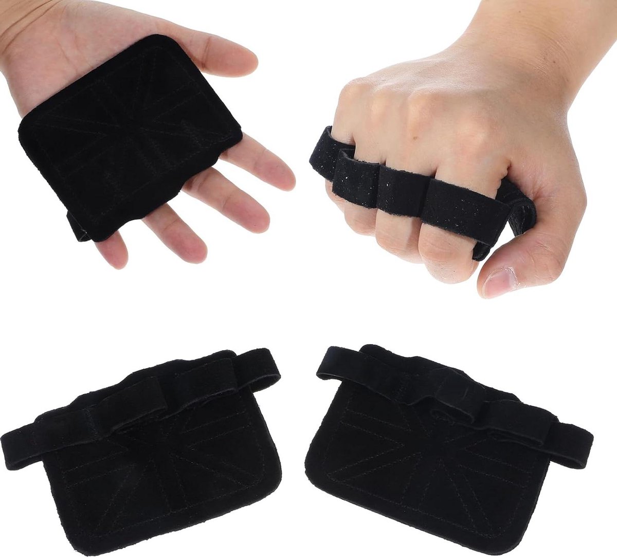 Allecto Plus - 2 stuks grip-pads voor krachttraining heren dames - handschoenen voor krachtsport pull-ups lifting workout gym