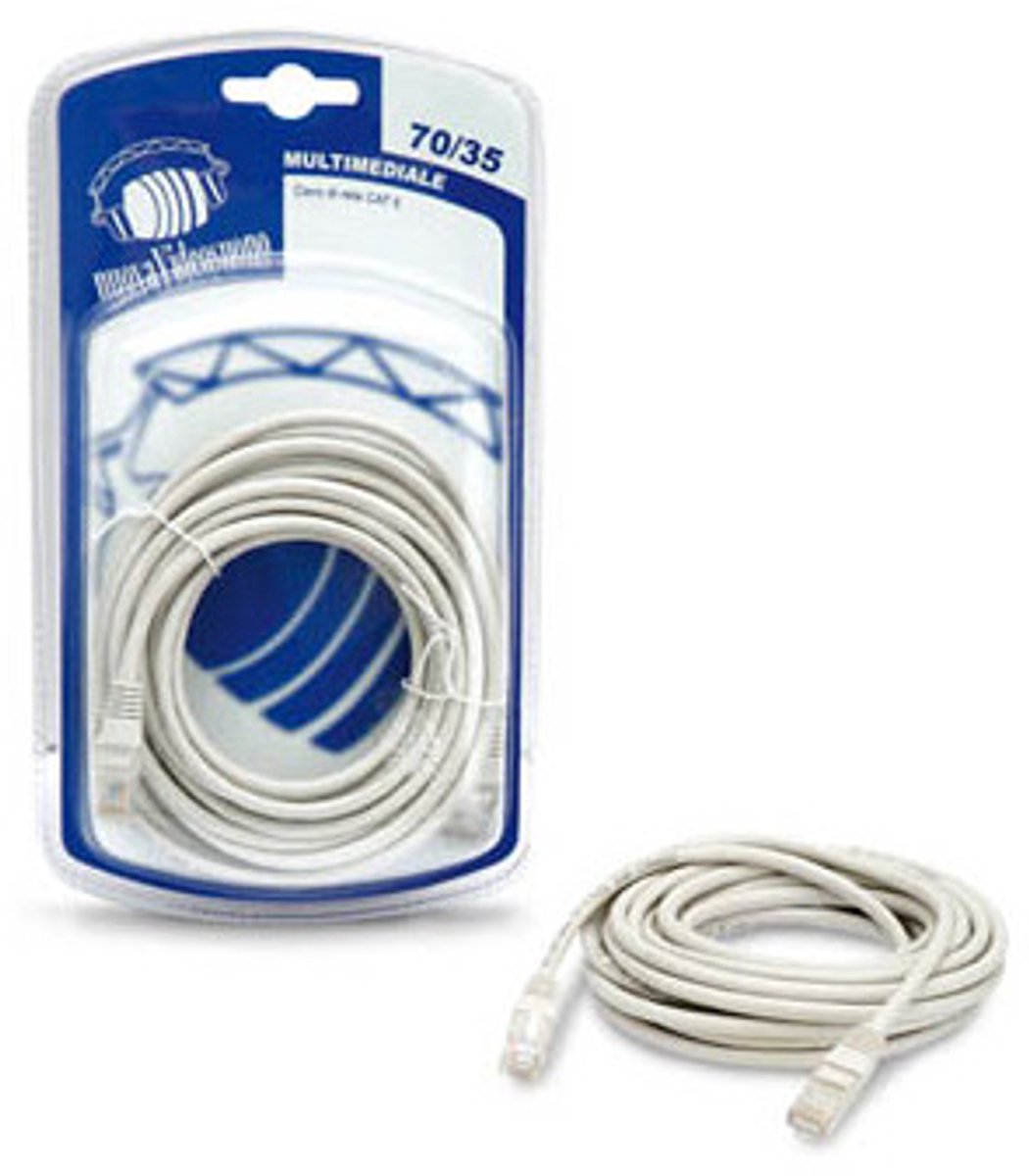 nuovaVideosuono 70/35 netwerkkabel Wit 5 m Cat5