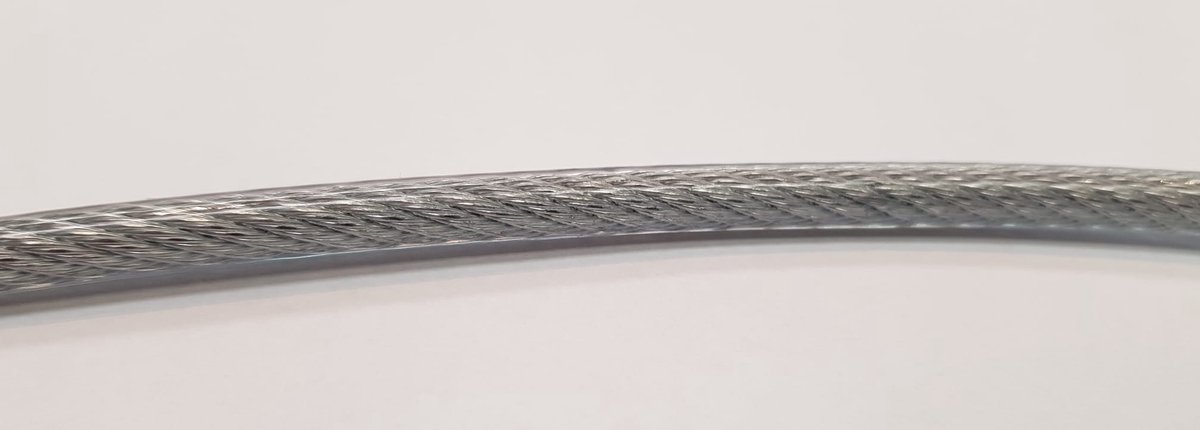 Staalkabel verzinkt geplastificeerd – 2/3 mm – transparant – per meter – PVC-coating
