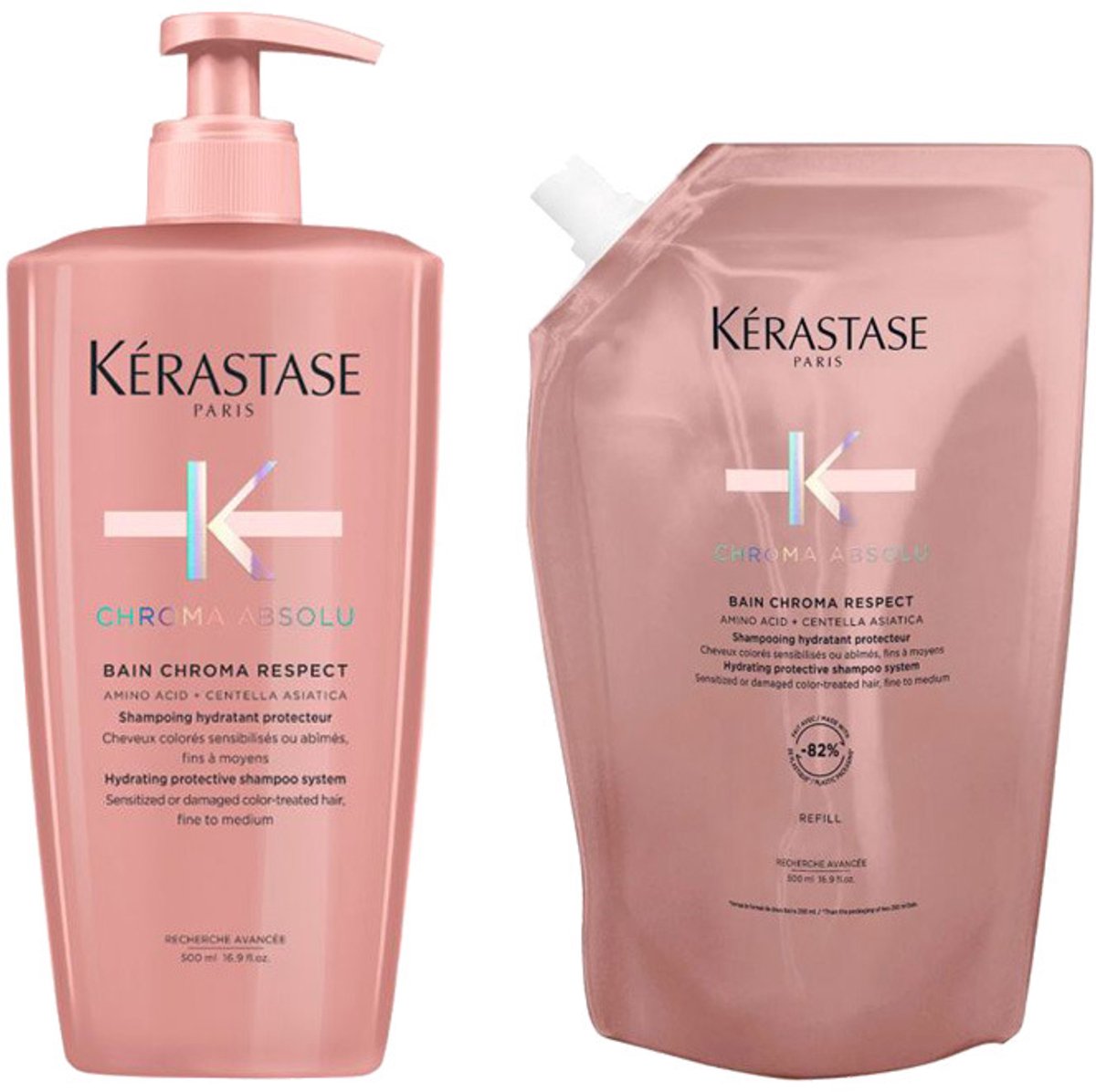 Kérastase Chroma Absolu Bain Chroma Respect 500ml + Refill 500ml