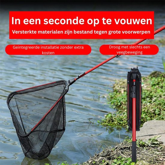 CLGP® Schepnet Vissen - Landingsnet Vijver - Karper Zeevisnet - Roofvisnet — afbeelding 4