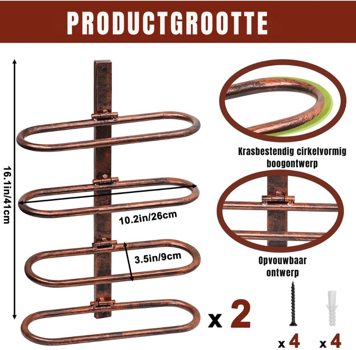 Wijnrek – voor aan de muur – rvs metaal – hangend – wandmontage – zwart