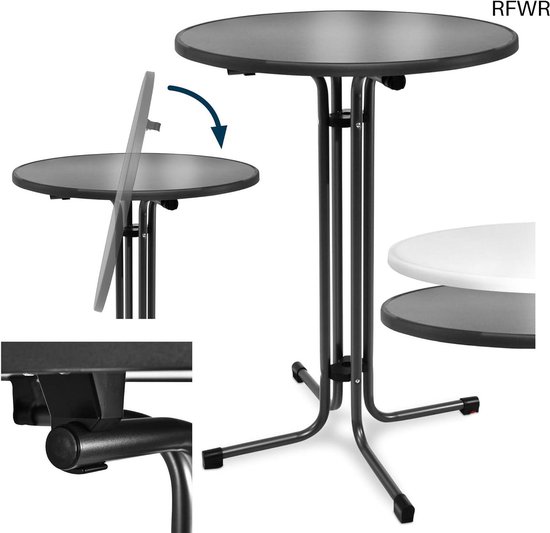 Beautissu Bellini – Inklapbaar Statafel Rond 70 cm Zwart – Outdoor Tafel Weerbestendig Hittebestendigheid – Eenvoudige Montage Voorgemonteerd vanaf € 68,99 (april 2026