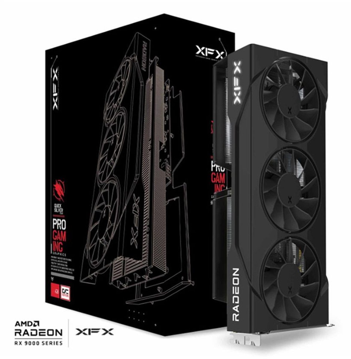 XFX RX-96TS316B7 videokaart AMD Radeon RX 9060 XT 16 GB GDDR6