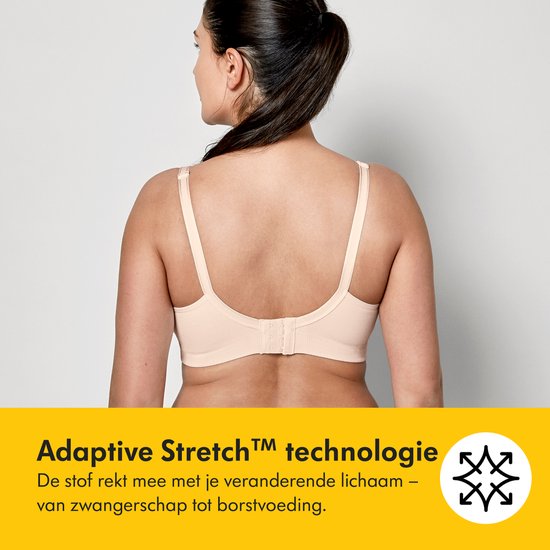 Medela 3 en 1 Soutien-gorge d'allaitement et pompe pour la grossesse, l'allaitement et l'expression - Doux avec stretch - Zwart - Taille M