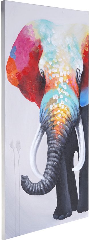 Olieverf schilderij colorful Elephant