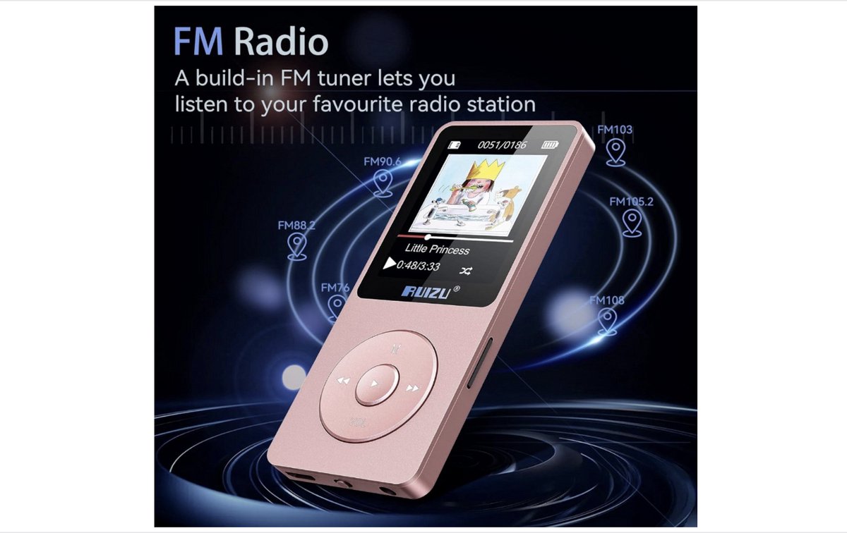 AGPTEK MP3-speler, 32 GB, bluetooth 5.3, 1,8 inch, 40 uur afspeeltijd, digitale kinderMP3-speler met FM-radio, tot 128 G, (zonder hoofdtelefoon), wit AGPTEK MP3-speler, 32 GB, bluetooth 5.3, 1,8 inch, 40 uur afspeeltijd, digitale kinderMP3-speler met FM-radio, tot 128 G, (zonder hoofdtelefoon), wit