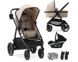 Mooiys Luca Kinderwagen 3in1 - Multi functionele Kinderwagen - inclusief autostoel - Nougat