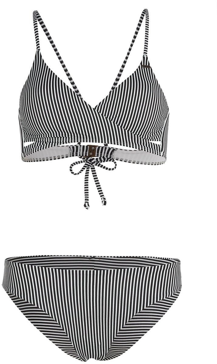 O'Neill Dames Bikini Set Baay Maoi Zwart/Wit Gestreept - Maat 34