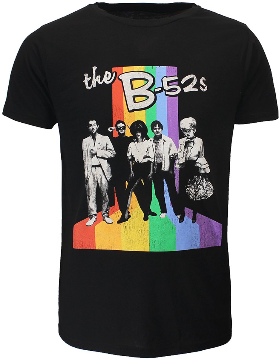 The B-52’s Rainbow Band Photo T-Shirt - Officiële Merchandise - XL