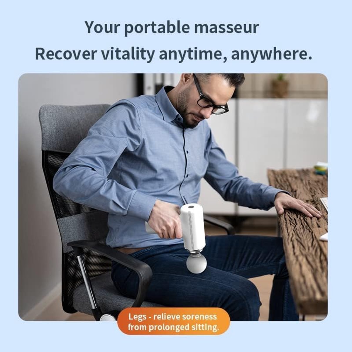 Onbekend Massage Gun - 6 snelheden, 4 opzetstukken, Type-C thumbnail 6