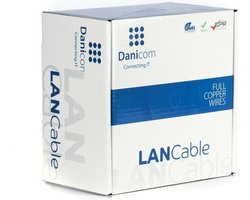 DANICOM CAT6A S/FTP 100 meter kabel op rol soepel - PVC (Fca) - Trekdoos - Internetkabel - Netwerkkabel - UTP kabel