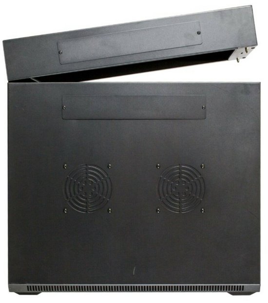 Azerty DS6606-Double, Rack monté sur le mur, 6U, Gestion optimisée des câbles, 18 kg, Noir