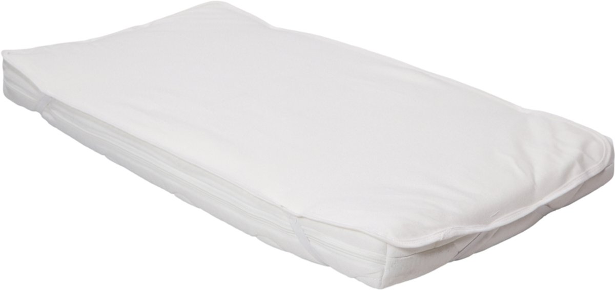 MamaLoes Wit Jersey 40x80 cm Waterproof Matrasbeschermer met elastieken