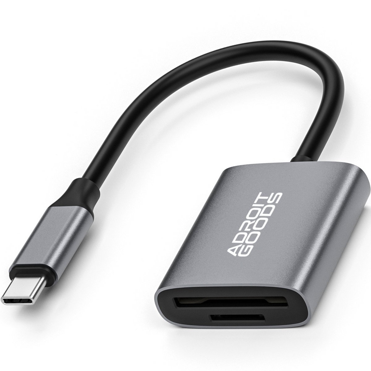 AdroitGoods SD Kaart lezer USB-C - Card reader USB 3.0 - Kaartlezer SD kaart - Geheugenkaartlezer - Micro SD kaartlezer