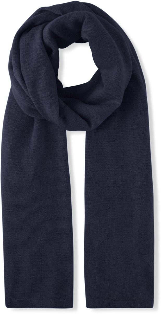 FALKE Basic Fine Knit sneldrogend warm kasjmier wintersjaal unisex blauw - maat ONESIZE
