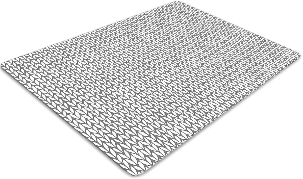 Tulup Vloerbeschermer - Locatie In Visgraat Stoel Mat - 120 x 90 cm - Wit Vloerbeschermer Groot - Vloerbeschermer Bureaustoelmat - Motif Vloerbeschermer - Stoel Mat - Werkplekdecoraties