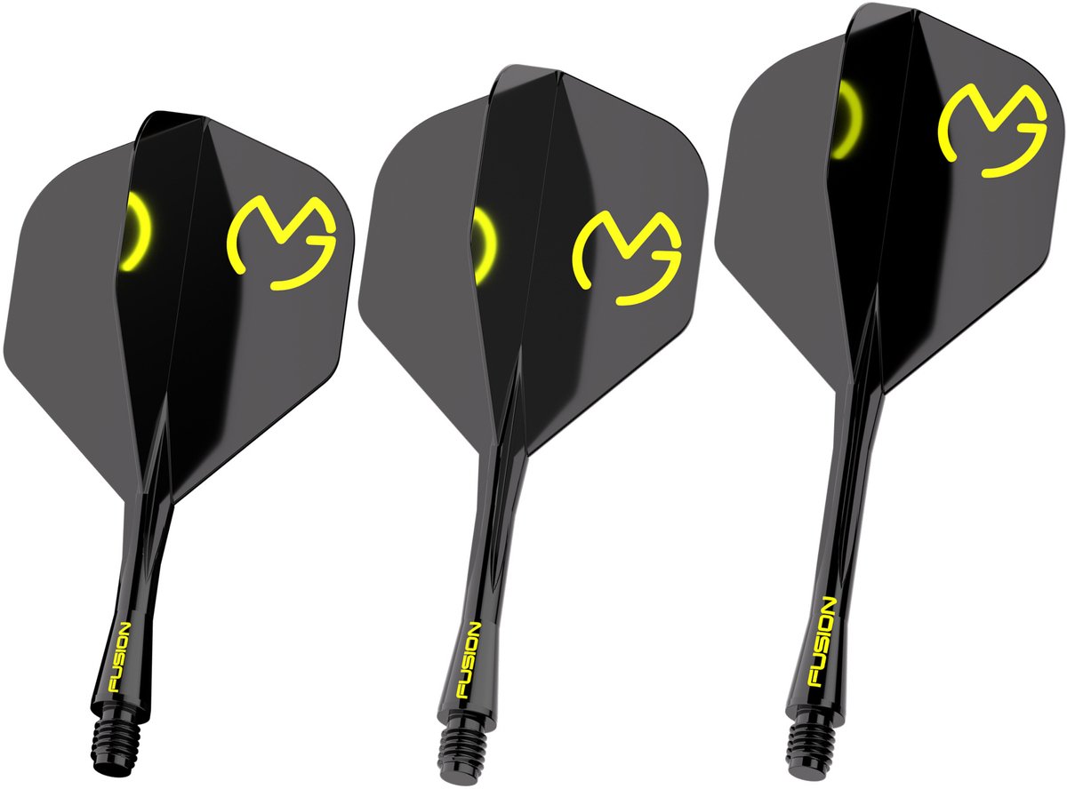Winmau Fusion Michael van Gerwen Green Black NO2 - Dart Flights Short