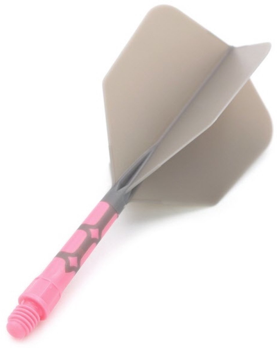 Cuesoul - ROST T19 Integrated Dart Flights - Big Wing - Grey Pink L