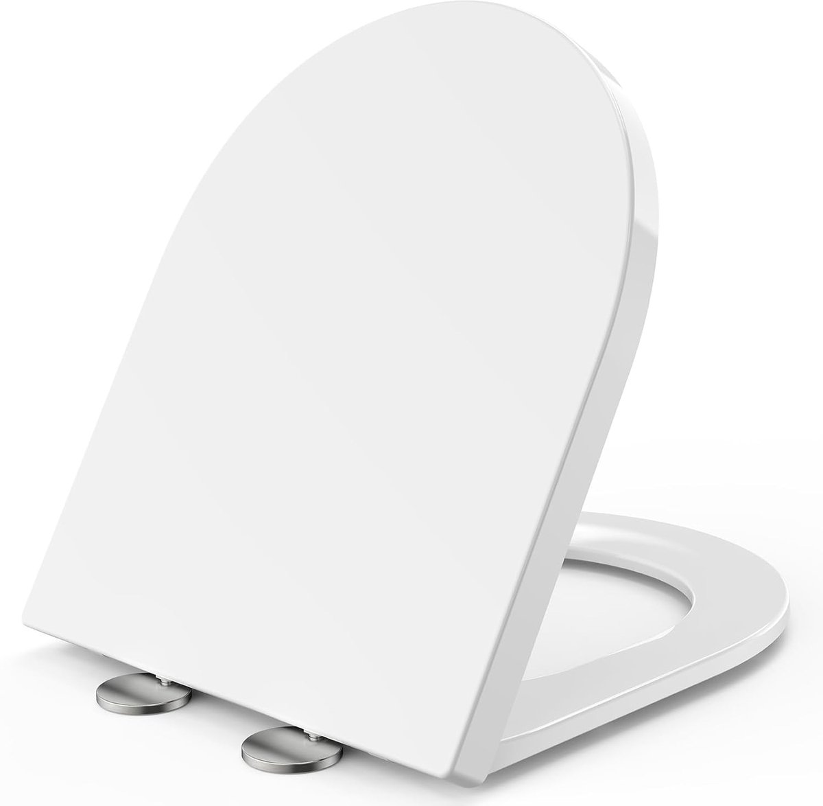 D-vormige wc-bril met softclose - Gezinnen - Korte toiletdeksel - 1 stuk