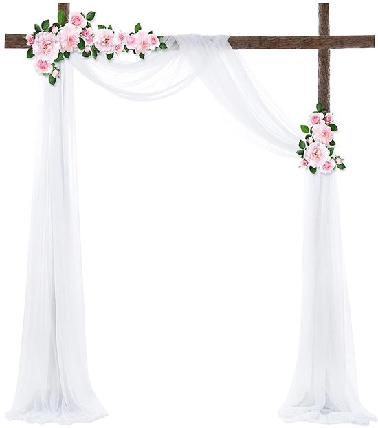 THAYLA Boog Achtergrond Cover Getailleerde Bruiloft Boog Stand Covers Ronde Top Boog Achtergrond Cover voor Verjaardagsfeest Ceremonie Banket Decoratie