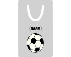 Hacebo® - Voetbal met eigen naam metalen boekenlegger - Voetbal - Voetballer - Sport Bladwijzer boekenleggers - 7.6 cm x 5cm